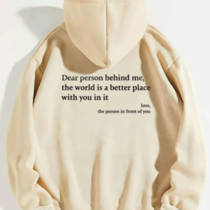 Women's Plush Letter Printed Kangaroo Pocket Drawstring Printed Hoodie Unisex Trendy Hoodies